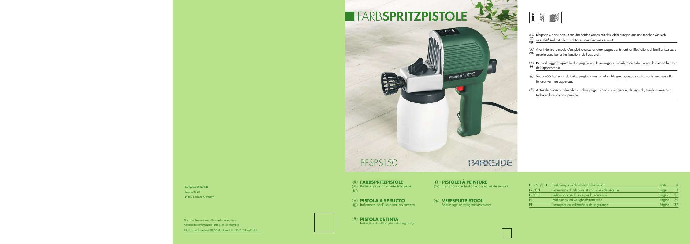 Notice PARKSIDE KH 3114 PAINT SPRAY GUN Trouver une solution à un